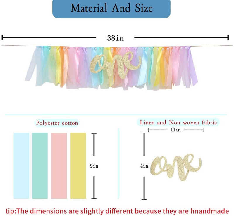 Kislány szalaghirdetés az 1. születésnapra - Etetőszék szalaghirdetés az első babaváró születésnapi dekorációhoz, tüllfüzér zászló