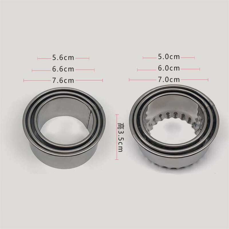 3vnt./rinkinys 304 Nerūdijančio plieno pjaustytuvas Koldūnai Formos kukulių odelė Prietaisas tešlos presas Blynų įrankiai Įvyniojimai Formos Virtuvės gaminimo mašina