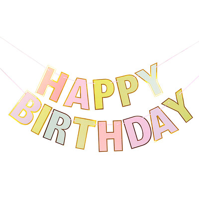 Χρυσό Πανό Χρόνια Πολλά Διακόσμηση Γαμήλιο πάρτι Κρεμαστό πανό γιρλάντα Baby Shower 1st Birthday Boy Girl