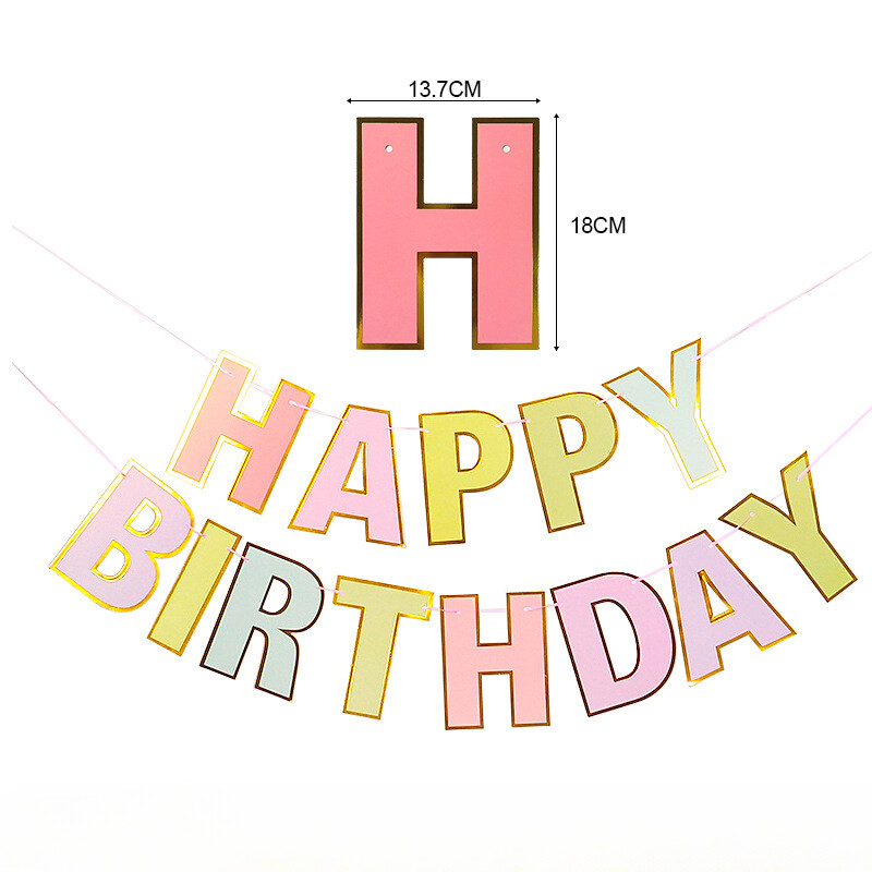 Χρυσό Πανό Χρόνια Πολλά Διακόσμηση Γαμήλιο πάρτι Κρεμαστό πανό γιρλάντα Baby Shower 1st Birthday Boy Girl