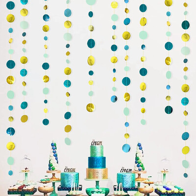 Fekete zöld buli díszek pöttyös füzérek függő papír kör streamer ballagási foci videojáték parti kellékek