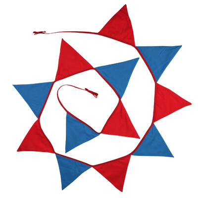 Távolság 3,2 M Vintage virágos szövet sármány 12 zászlós zászló Születésnapi esküvői party dekoráció Banner Baby Shower karneváli füzér