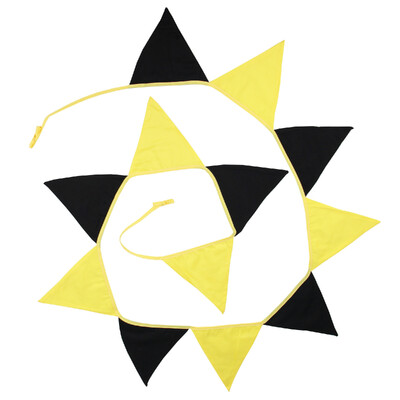 Távolság 3,2 M Vintage virágos szövet sármány 12 zászlós zászló Születésnapi esküvői party dekoráció Banner Baby Shower karneváli füzér