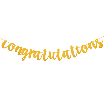 Arany levél Gratulálunk Grad Banner Fali függesztõ Füzér zászló Annyira büszkék vagyunk rád Sármány ballagási parti dekoráció Kellékek