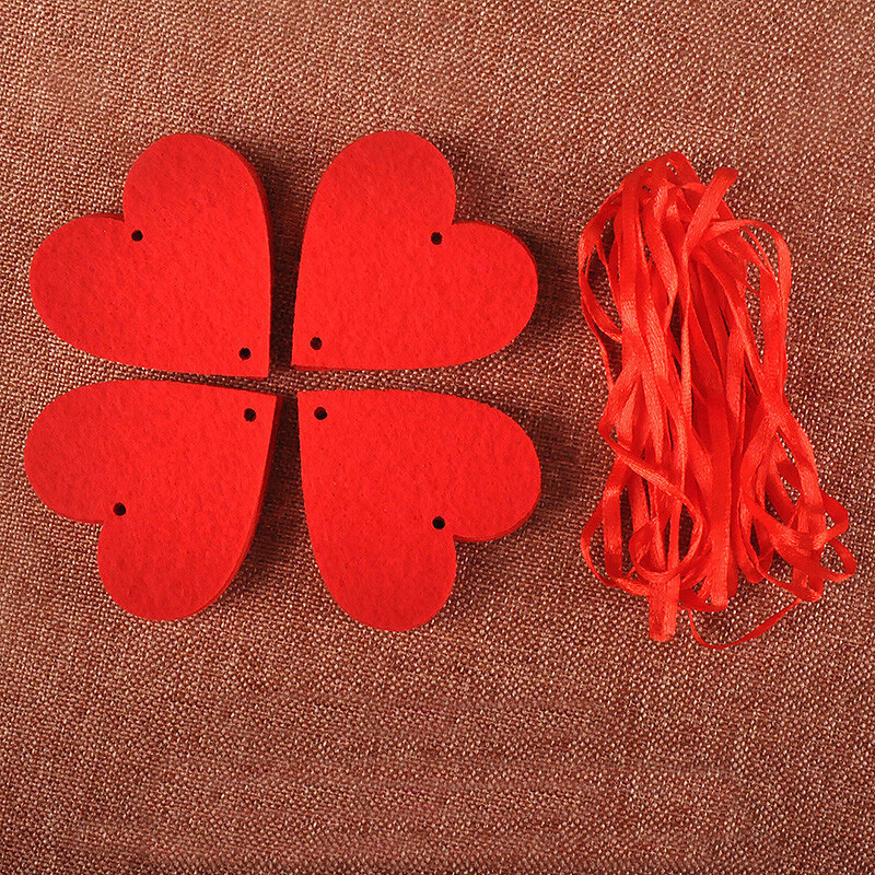 Ghirlande de hârtie cu inimă roșie de dragoste de 2M pentru ziua îndrăgostiților Banner suspendat cu inimă de nuntă pentru ziua de naștere, decorare pentru casa de duș de mireasă