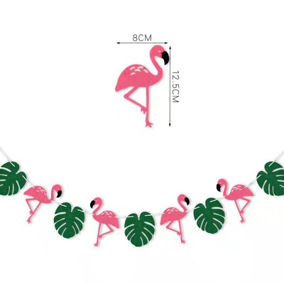 Hawaii trópusi ananász füzér zászló Strandparti akasztós dekoráció Flamingo Luau esküvői születésnapi dekorációs kellékek