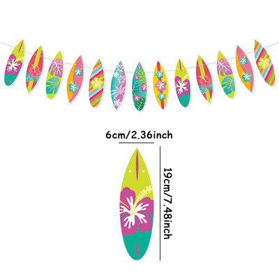 1 set havajskih ukrasnih banera Ljetne vijence za plažu Flamingo cvijet ptica Rođendanski papirnati vijenac Happy Aloha Luau Party banner