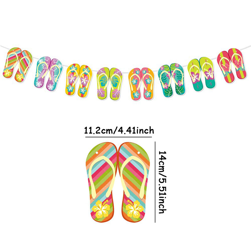 1 set havajskih ukrasnih banera Ljetne vijence za plažu Flamingo cvijet ptica Rođendanski papirnati vijenac Happy Aloha Luau Party banner