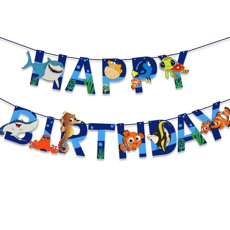 Ryklio banginio delfino klounas jūrų žvaigždės balionų rinkinys, 12 colių, 12 vnt.