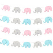 Κομφετί ελέφαντα Scatter Baby Shower Banner Garland for Wedding 1st Birthday Party Animals Supplies theme Party