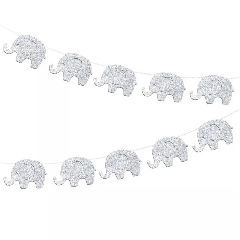 Κομφετί ελέφαντα Scatter Baby Shower Banner Garland for Wedding 1st Birthday Party Animals Supplies theme Party