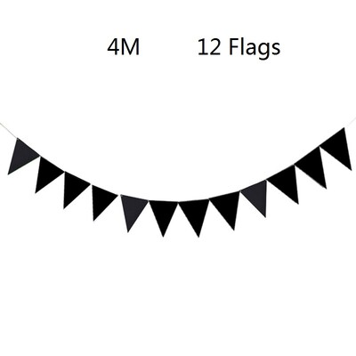Νέα 18 Flags 8m 12 Flags 4m Χειροποίητα Halloween Black Bunting Pennant Flags Banner Garland Home Party Party Decoration DIY
