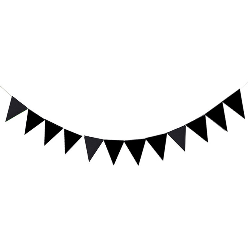 Νέα 18 Flags 8m 12 Flags 4m Χειροποίητα Halloween Black Bunting Pennant Flags Banner Garland Home Party Party Decoration DIY