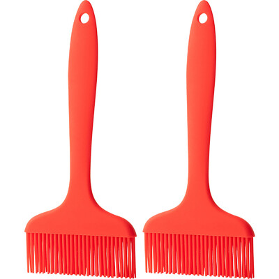 2gab Lielas silikona eļļas birstes Integrēta plata maizes cepšanas otiņa pankūku mērces garšvielu otiņa bārbekjū eļļas birste Virtuves rīks