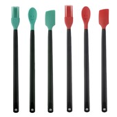 3 τμχ Σετ σπάτουλας σιλικόνης Κουζινικά σκεύη Ανθεκτική στη θερμότητα Σπάτουλα πινέλου κουταλιού λαδιού για ξύσιμο ψησίματος