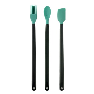 3 τμχ Σετ σπάτουλας σιλικόνης Κουζινικά σκεύη Ανθεκτική στη θερμότητα Σπάτουλα πινέλου κουταλιού λαδιού για ξύσιμο ψησίματος