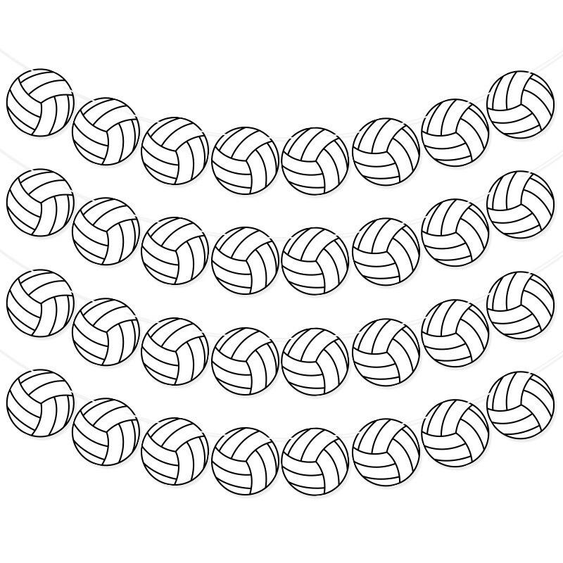 Sport téma Labdák Papírfüzérek Röplabda Labdarúgás Rögbi Kosárlabda Baseball Banner Sport Fiú Boldog Születésnapot Party Kellékek