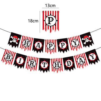 Pirate Birthday Party Decoration Pirate Bunting Garland Pirate Happy Birthday Banner Pirate Birthday Party Supplies