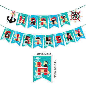 Pirate Birthday Party Decoration Pirate Bunting Garland Pirate Happy Birthday Banner Pirate Birthday Party Supplies