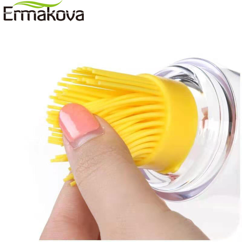ERMAKOVA silikona eļļas pudeļu birste konditorejas izstrādājumu birste eļļa medus vīna mērce grila birste grila gatavošanai Virtuves instrumenti