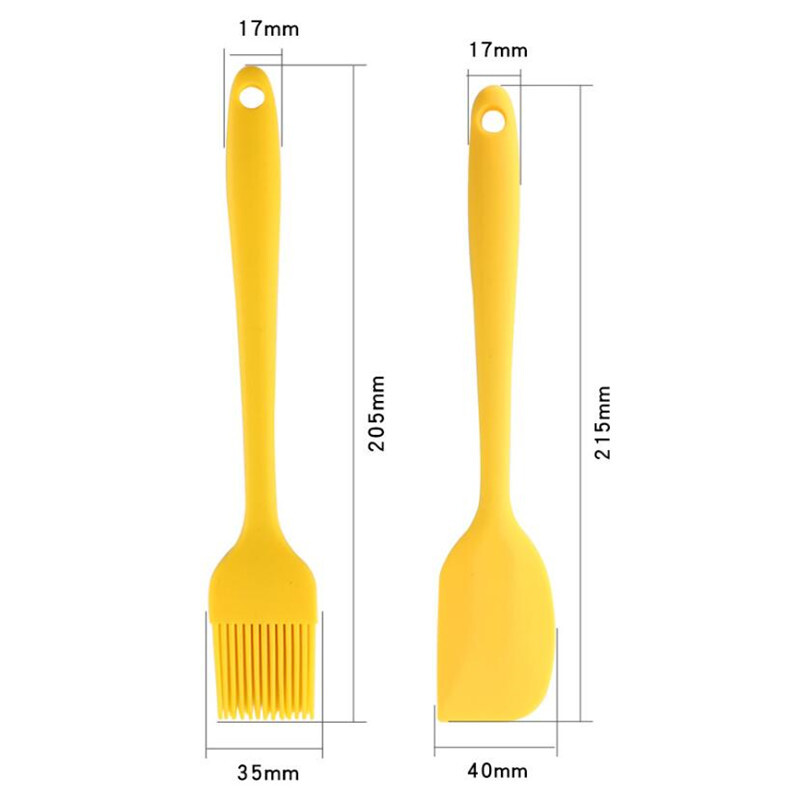 2db szilikonos krém vaj keverő torta spatula tészta olaj ecset tapadásmentes szilika kaparó konyhai edények főzéshez sütőeszközök