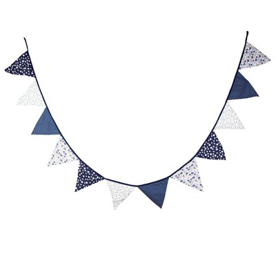 Új, 12 zászló – 3,2 M pamut etnikai virágszövet transzparensek Vintage sármány baba zuhanyfüzér kerti esküvői parti dekoráció