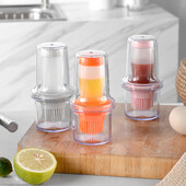 Nešiojamas silikoninis aliejaus butelis konditerijos šepetėlis prieskonių padažas, stiklainis duonos salotos, aliejaus šepetėliai, kepsninės kepimo šepetys virtuvės kepimo įrankis