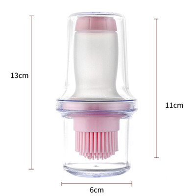 Nešiojamas silikoninis aliejaus butelis konditerijos šepetėlis prieskonių padažas, stiklainis duonos salotos, aliejaus šepetėliai, kepsninės kepimo šepetys virtuvės kepimo įrankis