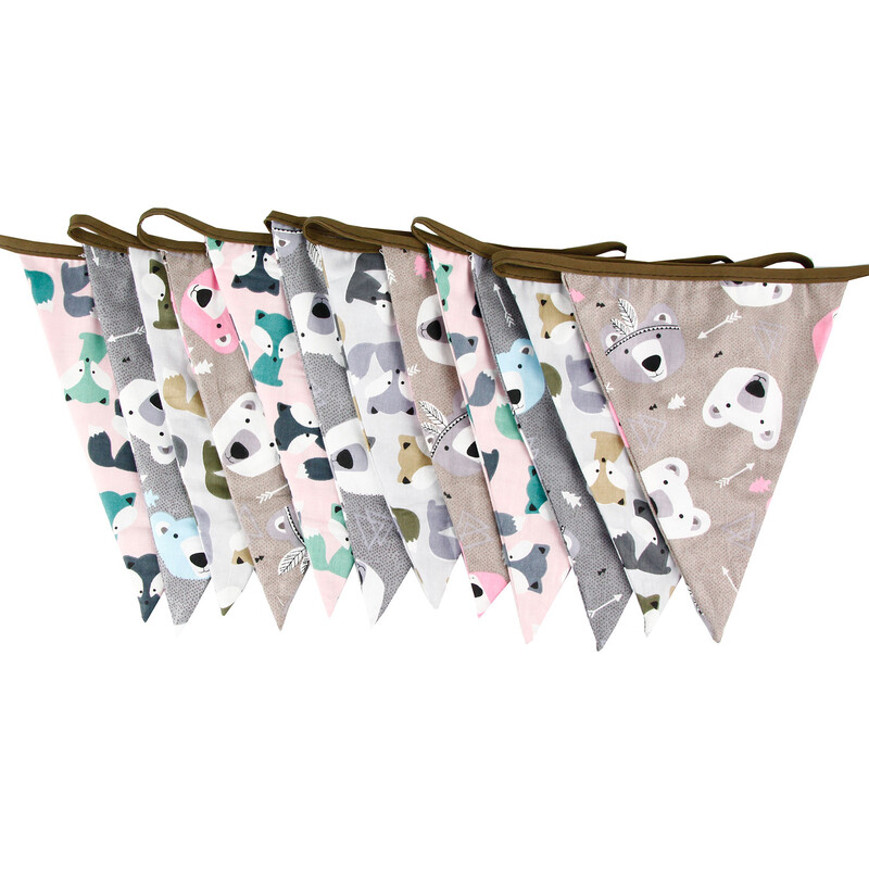 Új, nagyobb méretű, 12 zászlós sárga kacsa szövet transzparensek egyéni gyerek sármány buli születésnapi füzér otthoni dekoráció