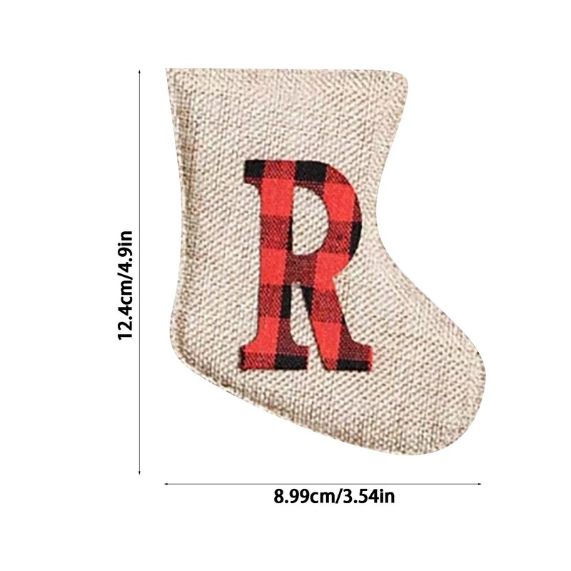 Karácsonyi Banner Rusztikus Díszek Fadíszek Formázott Karácsonyi Díszek Beltéri Vidám Party piros kockás betűk zokni zászlók