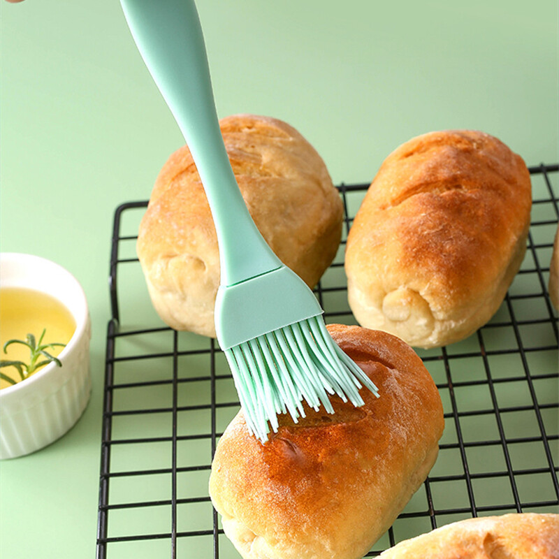 Silikoninis kepsninių aliejaus kepimo šepetėlis Virtuvės pyragų konditerijos šepečiai Neprilimpantys picos pyragai Duonos sviesto teptuvas Maisto gaminimo reikmenys