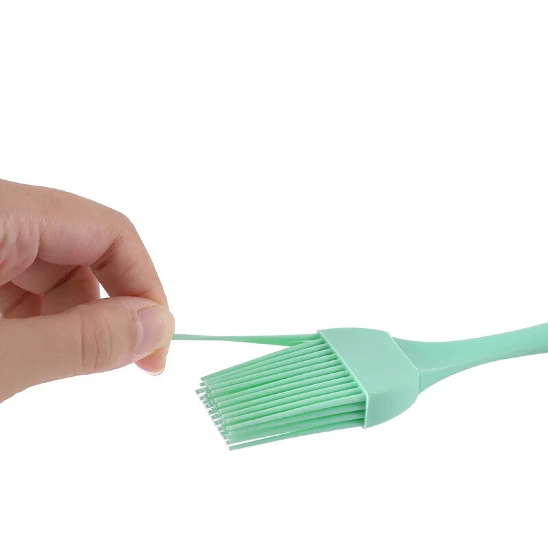 Silikoninis kepsninių aliejaus kepimo šepetėlis Virtuvės pyragų konditerijos šepečiai Neprilimpantys picos pyragai Duonos sviesto teptuvas Maisto gaminimo reikmenys