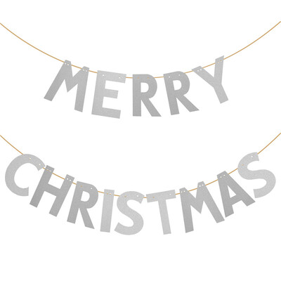 Chicinlife 1Set Arany Boldog Karácsonyt Banner Karácsonyi Party Kandalló Zászlók Otthon Karácsonyi sármány füzér szilveszteri kellékek