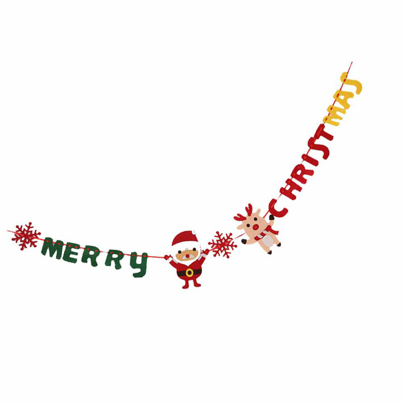 Linksmų Kalėdų reklaminė juosta Kalėdų šutvės girliandos ženklas su sniego senio elnio medžio kojinėmis Kalėdų vakarėlis