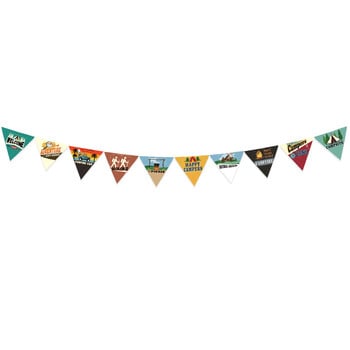 HAPPY CAMPER Garland Camping Birthday Party Supplies Wlcome Camp Flag Outdoor Party Banner Adventure Hanging