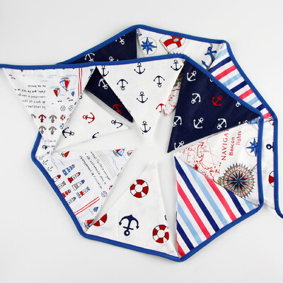 3,2 m 12 zászló gyerekeknek kalóz témájú születésnapi dekoráció zászlós pamut parti tengerész zászló otthoni dekoráció baba zuhany esküvői füzér zászlók