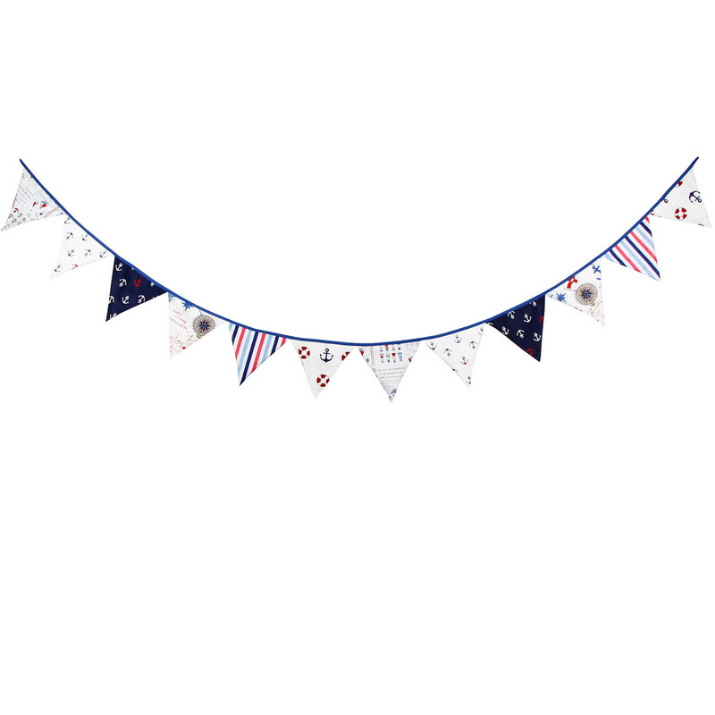 3,2 m 12 zászló gyerekeknek kalóz témájú születésnapi dekoráció zászlós pamut parti tengerész zászló otthoni dekoráció baba zuhany esküvői füzér zászlók