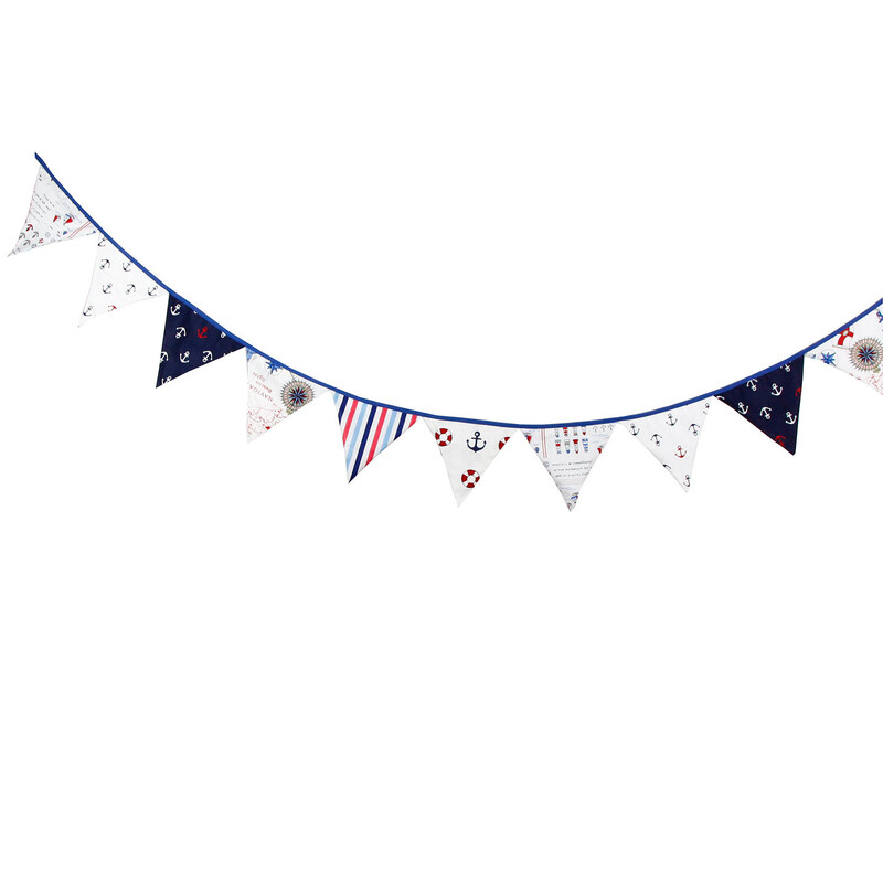 3,2 m 12 zászló gyerekeknek kalóz témájú születésnapi dekoráció zászlós pamut parti tengerész zászló otthoni dekoráció baba zuhany esküvői füzér zászlók