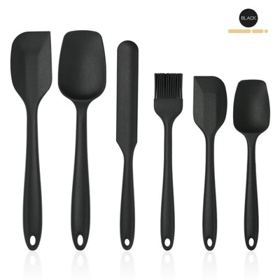 Naujas vientisas aukštos temperatūros maistinis silikoninis mentele kepimo maišymo įrankių rinkinys kreminis mentelė blynų kepimo skardos aliejaus teptukas