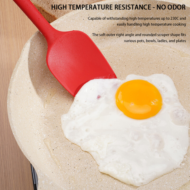 Silikoninis pyrago grandiklis, karščiui atsparus, nelimpantis tortų kremas, mentele virtuvės kepimo tešlos grandiklis Formos teptuku Kepimo priedai