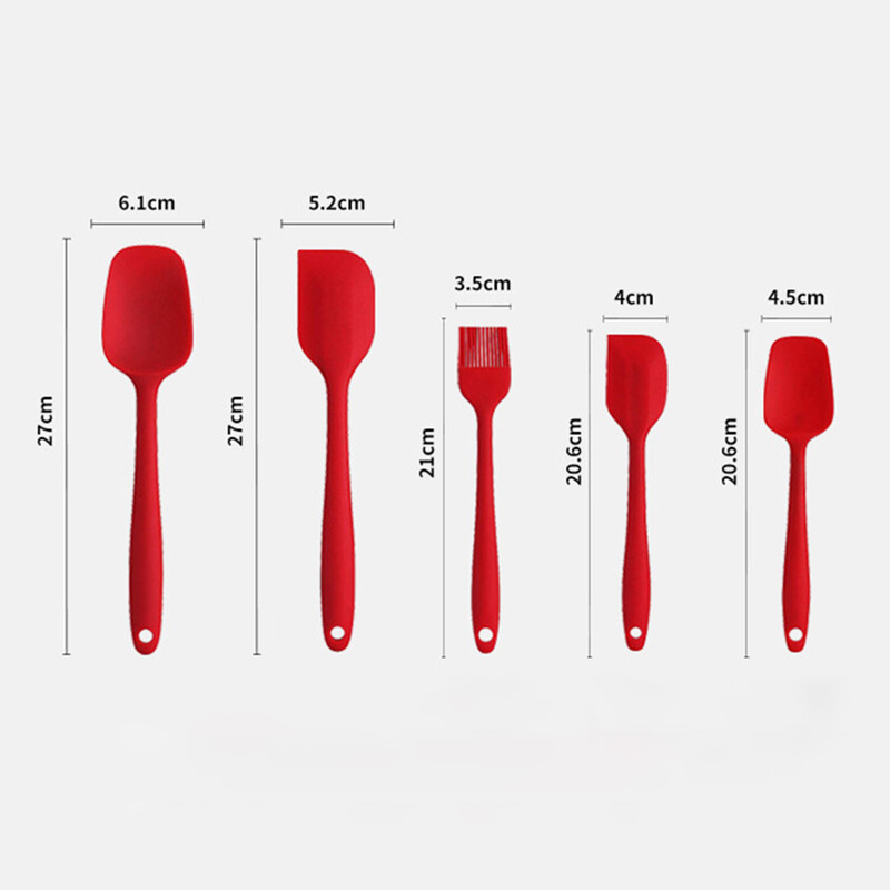 Silikoninis pyrago grandiklis, karščiui atsparus, nelimpantis tortų kremas, mentele virtuvės kepimo tešlos grandiklis Formos teptuku Kepimo priedai