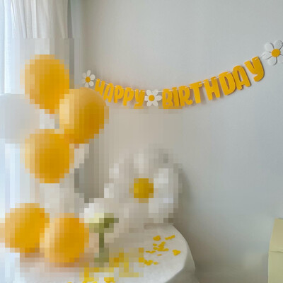 INS korejiešu tipa meitene, 2. 3. rozā balta, daudz laimes dzimšanas dienā, ziedu vītne, puiša ballīte, zila, balta, neausta margrietiņa vītne