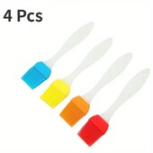 4 vnt Virtuvės silikoniniai pyragaičiai duonos aliejus kreminis teptukas kepimui Kepimo reikmenys BBQ teptuku Tortų gaminimo įrankiai Virtuvės reikmenys