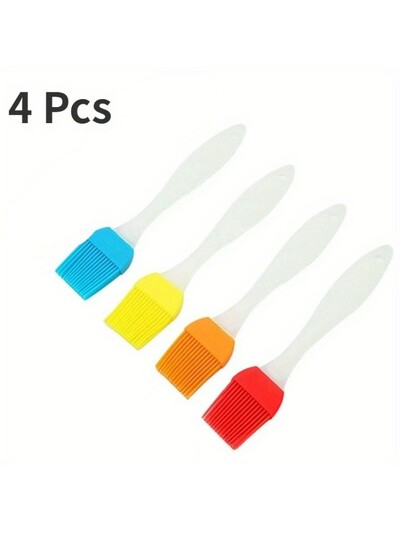 4 vnt Virtuvės silikoniniai pyragaičiai duonos aliejus kreminis teptukas kepimui Kepimo reikmenys BBQ teptuku Tortų gaminimo įrankiai Virtuvės reikmenys