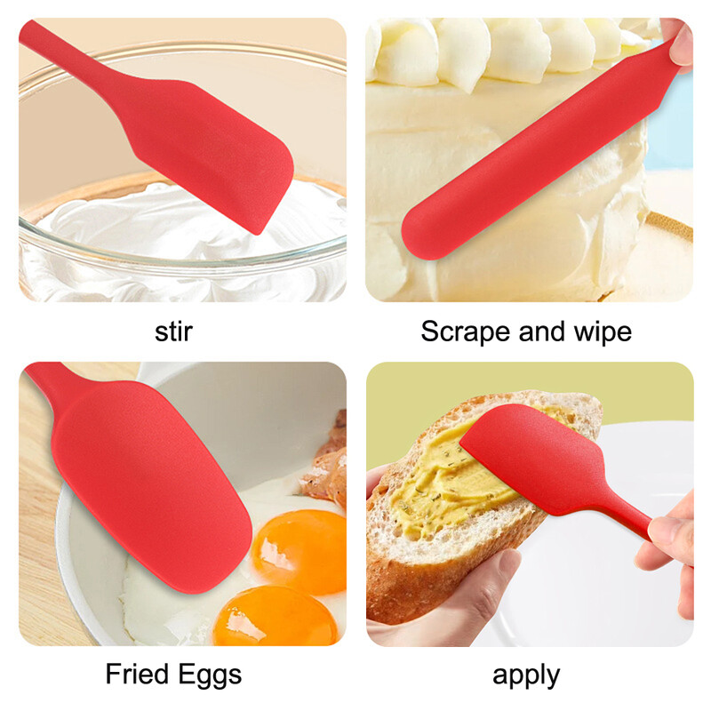 5 vnt maistinio silikoninio kreminio kastuvo rinkinys, karščiui atsparus, nelipnus tešlos semtuvas, skirtas tortų formavimui, kepimui. Virtuvės gaminimo įrankis