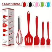 Silikoninių virtuvės reikmenų rinkinys Nelipnūs virtuvės reikmenys Mentele Kastuvas Kiaušinių plaktuvai Medinės rankenos Virtuvės maisto gaminimo įrankių rinkinys