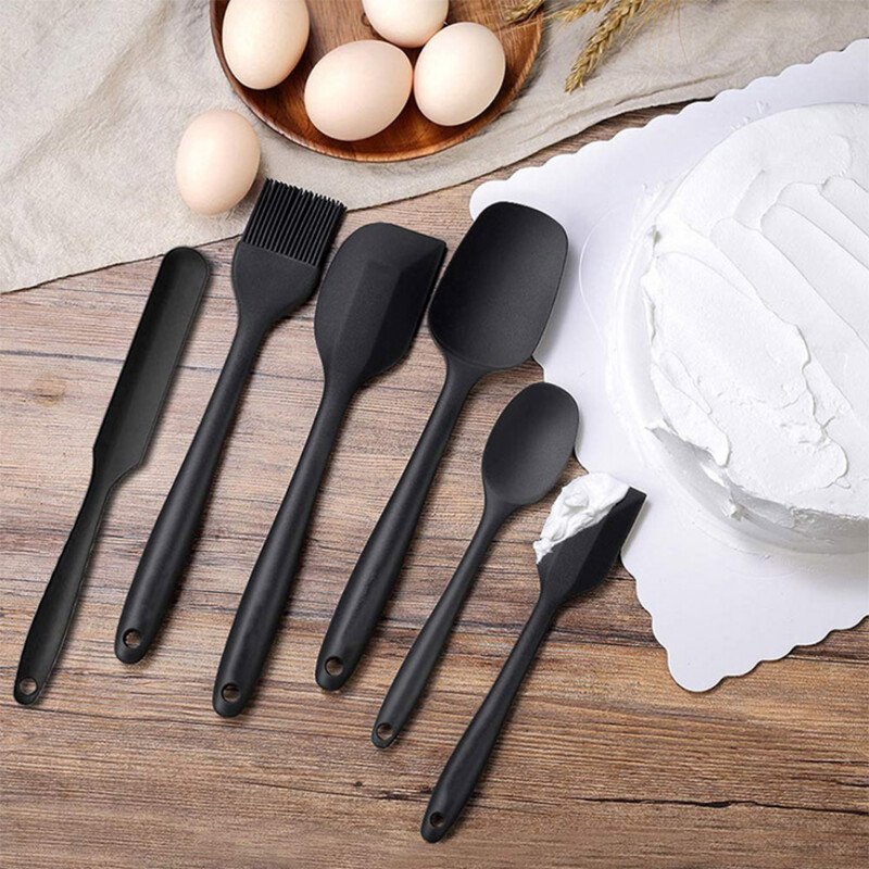 Pro-Grade silikoninių mentelių rinkinys Kepimo įrankiai Virtuvės reikmenys Duonos pyragų konditerijos gaminių gaminimas Maišymo grandiklis Besiūlis karščiui atsparus