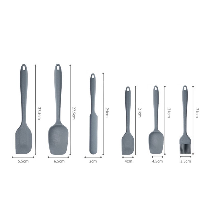 Pro-Grade silikoninių mentelių rinkinys Kepimo įrankiai Virtuvės reikmenys Duonos pyragų konditerijos gaminių gaminimas Maišymo grandiklis Besiūlis karščiui atsparus