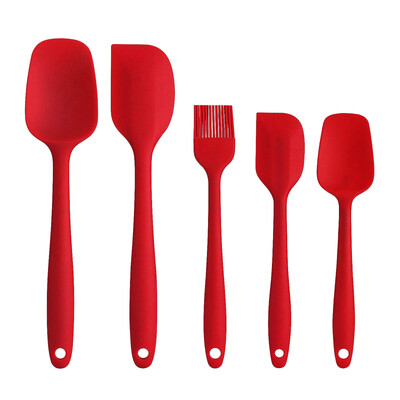 5 vnt. silikoninių mentelių aliejaus šepetėlių rinkinys Profesionalus praktiškas salotų maišymo strypas virtuvės priedai