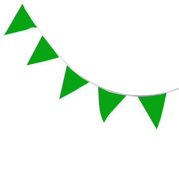 Συμπαγές πράσινο σημαία πανό Σημαίες String DIY Bunting Flags, Διακοσμήσεις πάρτι για τα εγκαίνια, γενέθλια παιδιών, γιορτές εκδηλώσεων